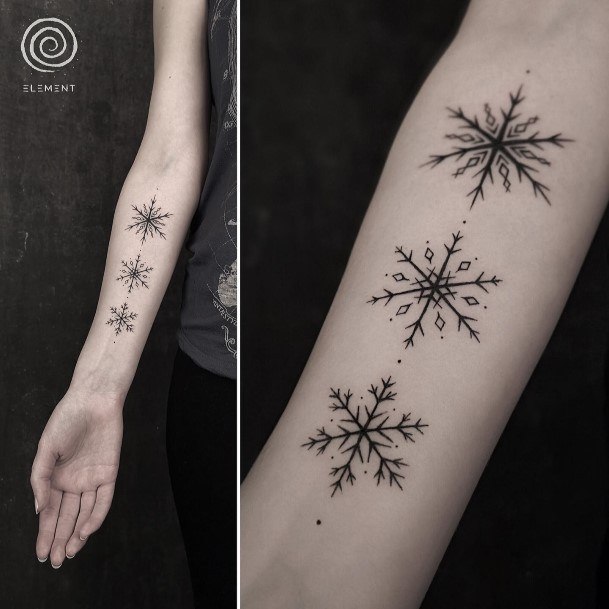 Snowflake Tattoo Design Inspiration For Women