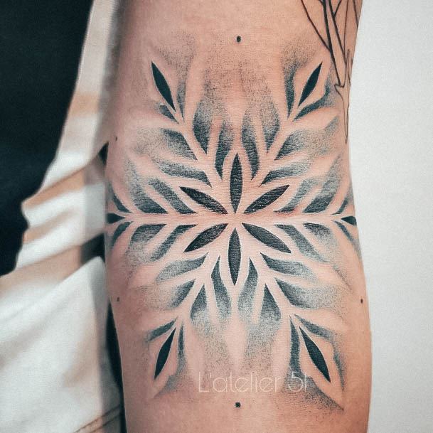 Snowflake Tattoo For Ladies