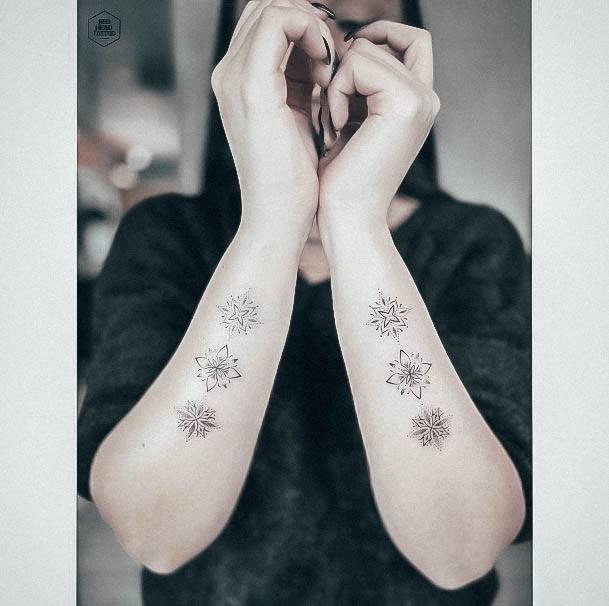 Snowflake Womens Tattoo Designs