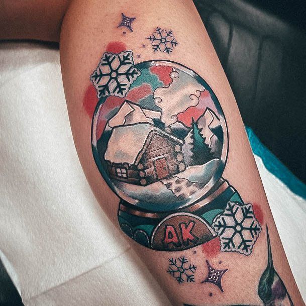 Snowglobe Womens Tattoo Designs