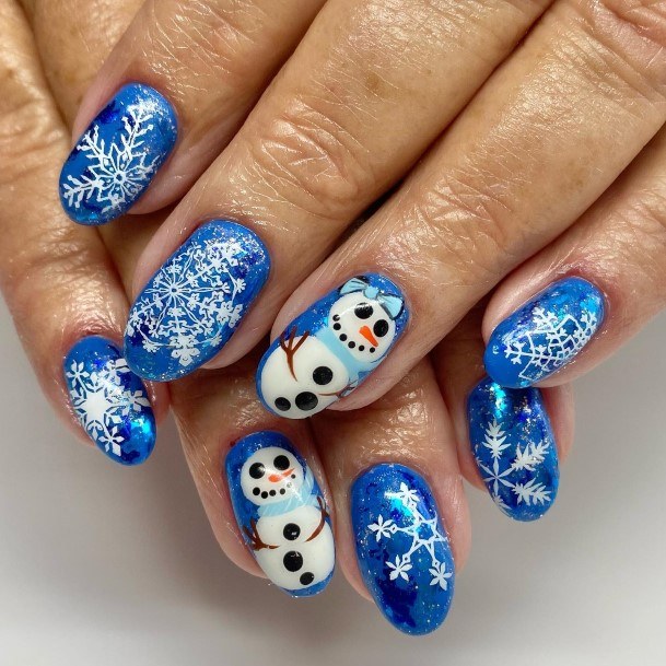 Snowman Girls Nail Ideas