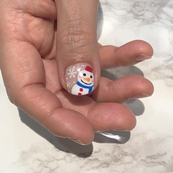 Snowmanic Womens Snowman Nail Designs