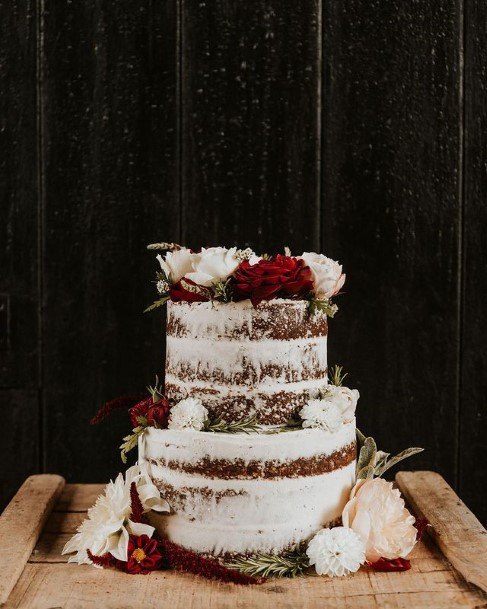 Snowy Chocolate Wedding Cake