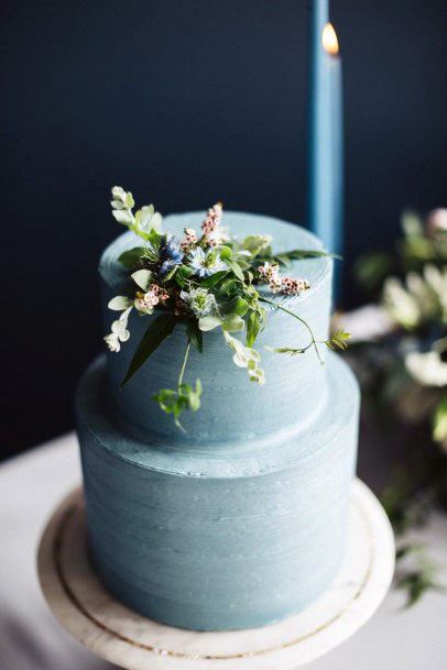 Soft Blue Wedding Cake