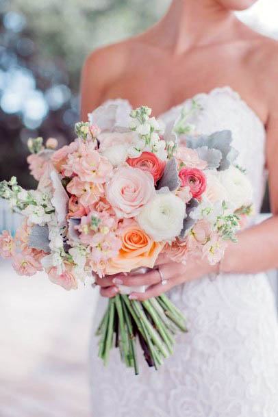 Soft Creamy Rose Wedding Bouquet