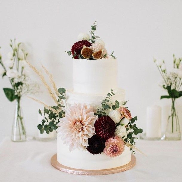 Soft Flowers Rustic Wedding Cake Toppers