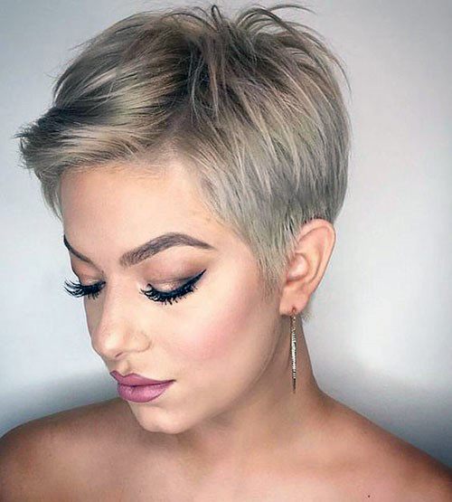 Soft Rooted Ash Blonde Layered And Textured Pixie Hairstyles For Women