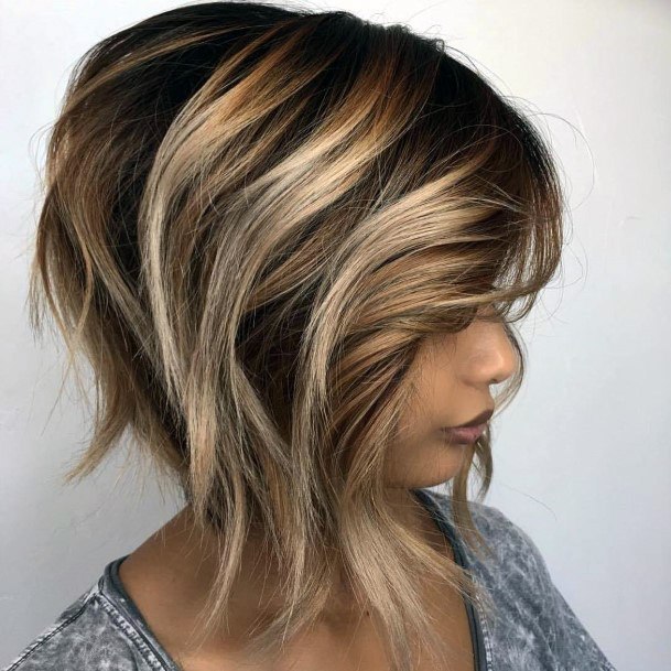 Soft Thick Ombre Wedge Haircut Ombre On Female