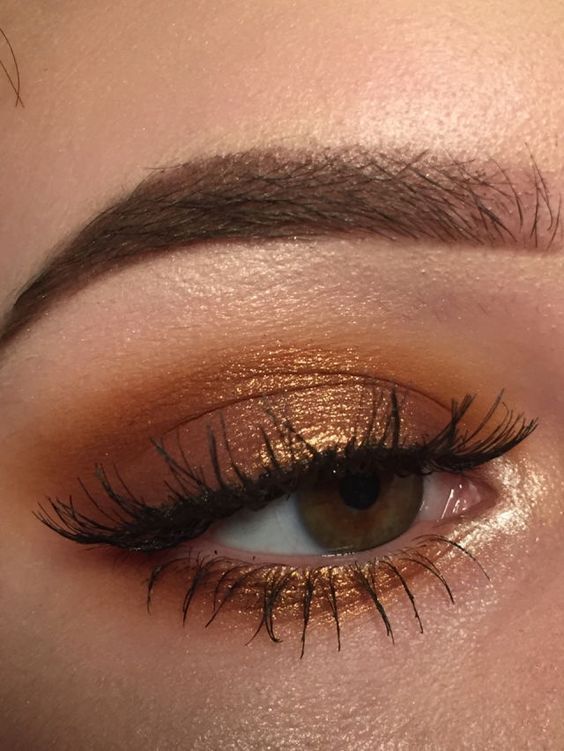 Solid Gold Eye Makeup For Women