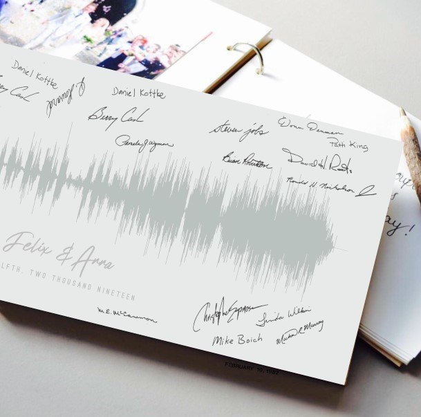 Sound Graph Wedding Guest Book Ideas