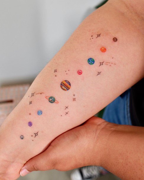 Space Tattoo Design Inspiration For Women