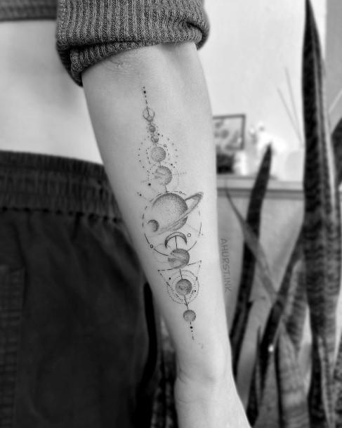 Space Tattoos For Girls