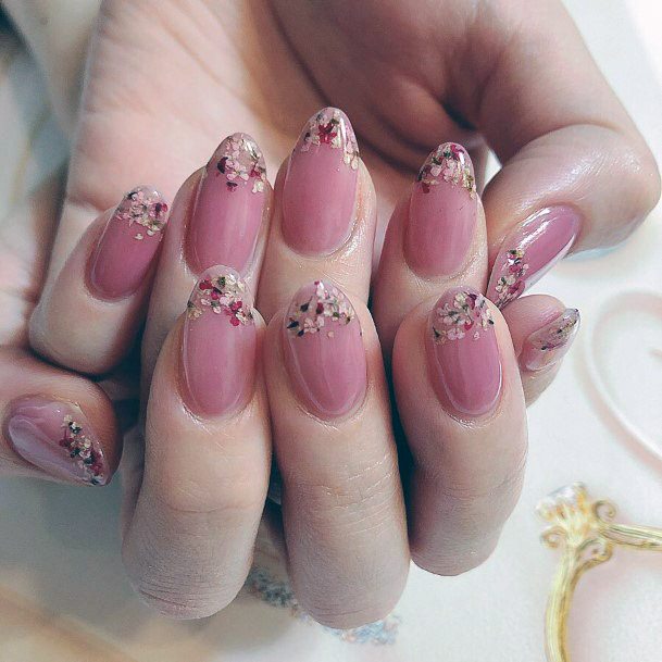 Sparkles On Pink Nails Women