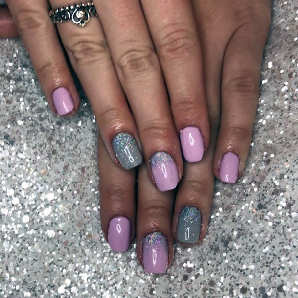 Top 50 Best Pink And Grey Nails For Women - Sweet Manicure Designs