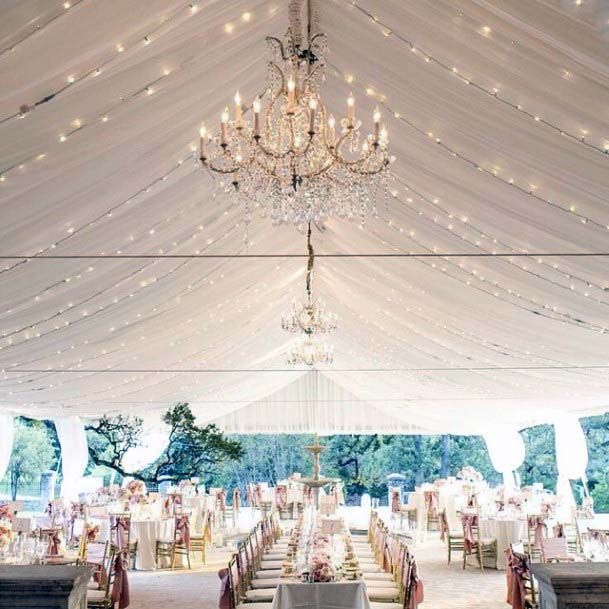 Sparkling Lights Wedding Tent Decorations