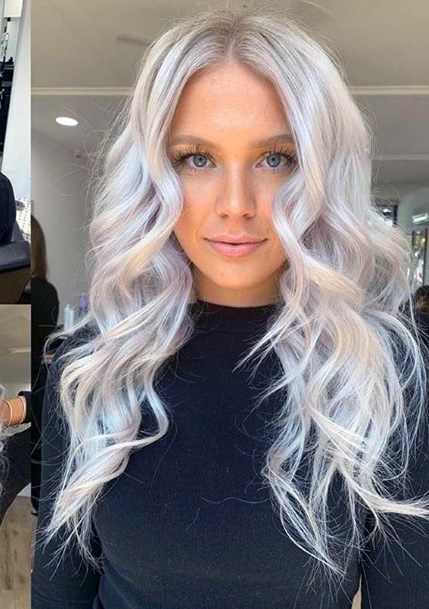 Sparkling Silver Waves Current Hairstyles Women