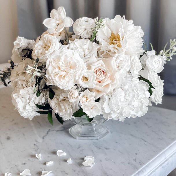 Sparkling White Wedding Flowers