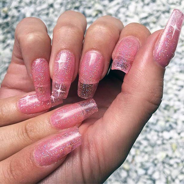 Top 50 Best Clear Pink Nails for Women Translucent Designs
