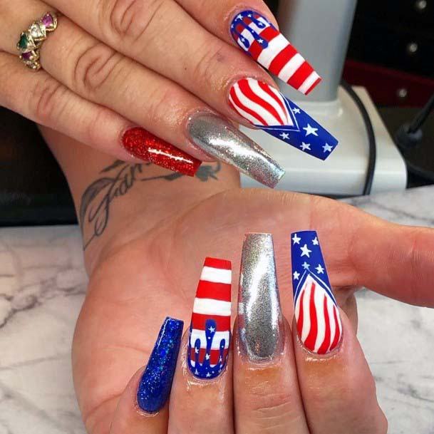 Spectacular 4th Of July Nails