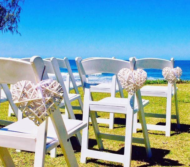 Spectacular Beachy Wedding Unique Heart Aisle Pew For Chair Decoration Ideas