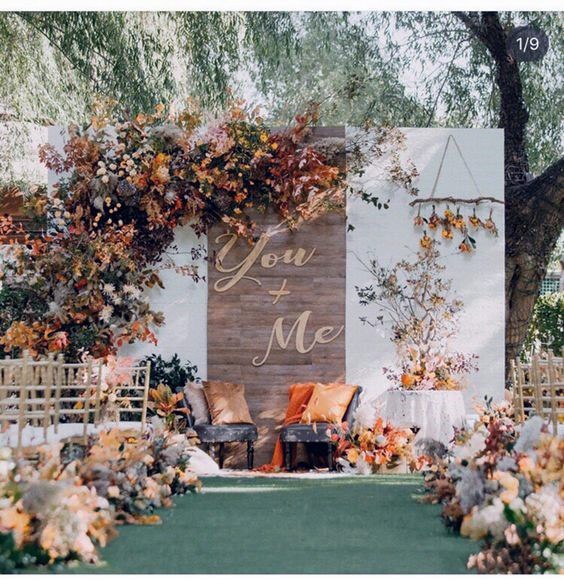 Spectacular Floral October Wedding Inspiration Large Backdrop You And Me Ideas