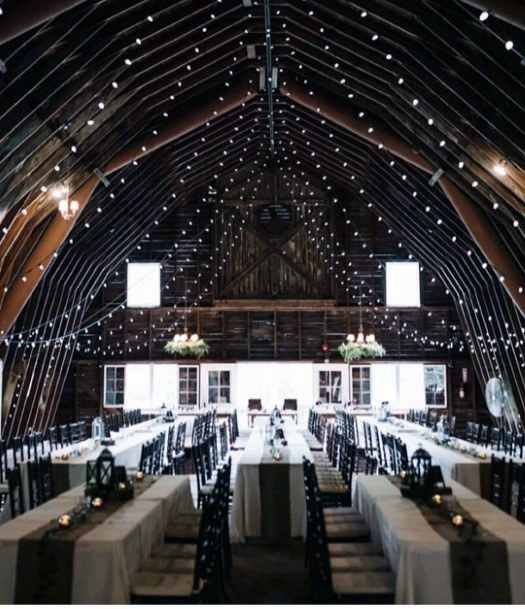 Spectacular String Lights Awesome Rustic Barn Wedding Reception Inspiration Ideas