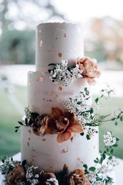 Spectacular Winter Flowers Wedding Cake