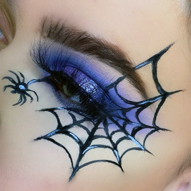 Spider And Webbed Eyeshadow For Women Halloween