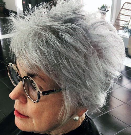 Spiky Fun Pixie Hairstyles For Older Women