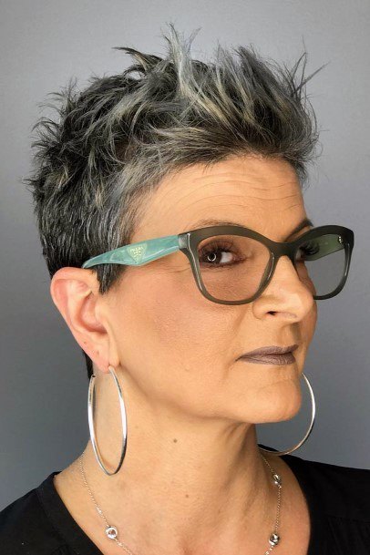 Spiky Pixie Gorgeous Grey Hairstyles For Women Over 50