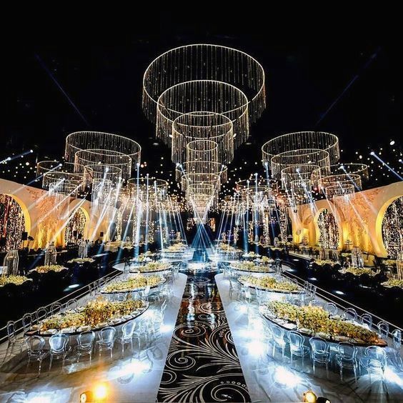 Spiral Lighting Wedding Ceiling Decorations