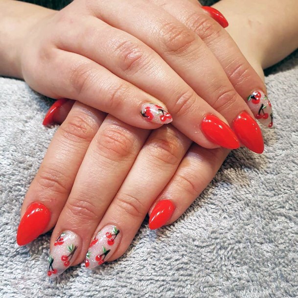 Splendid Cherry Nails Women