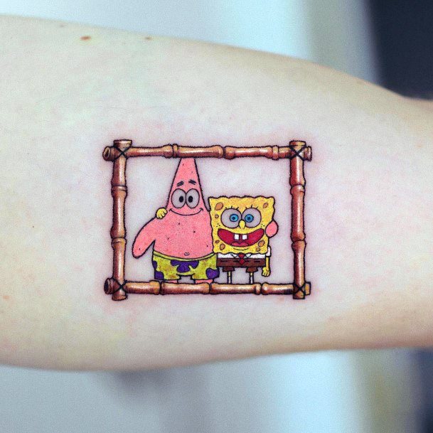 Spongebob Tattoo Design Inspiration For Women