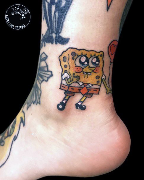 Spongebob Tattoo For Ladies