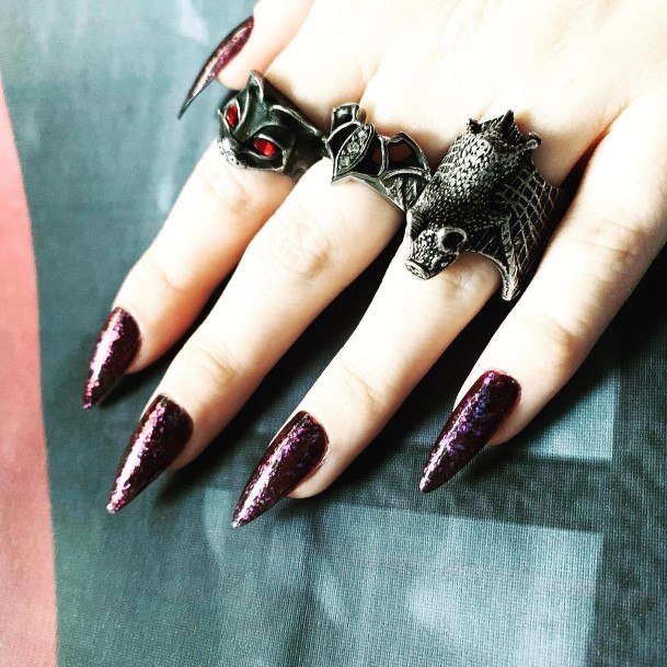 Spooky Womens Feminine Spooky Nails