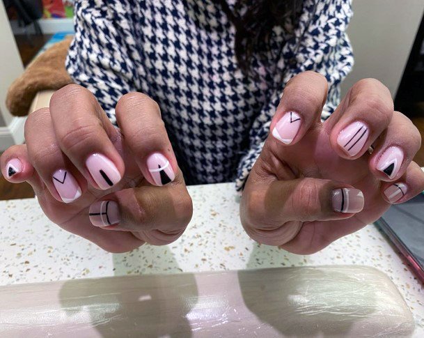 Spring Art On Nude Nails Women