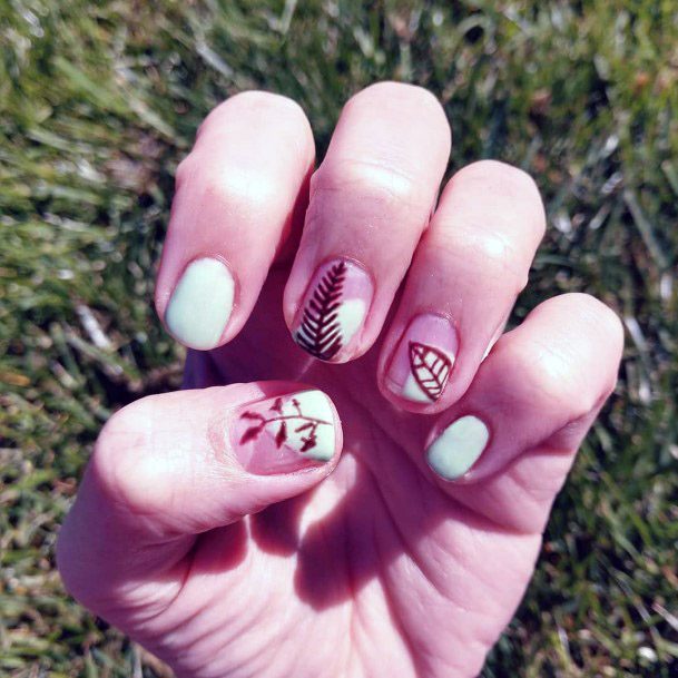 Spring Brown Patterns On Nails Women