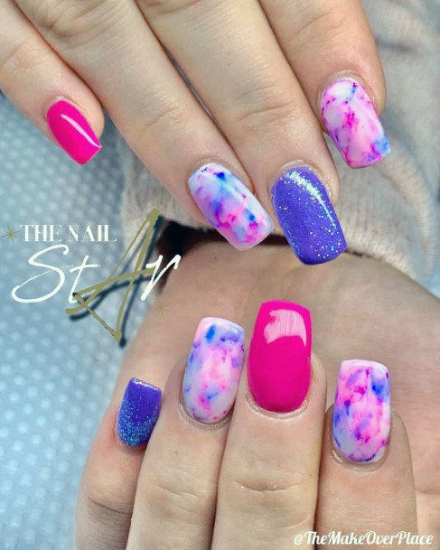 Spring Pink And Purple Gorgeous Nail Inspiration For Women