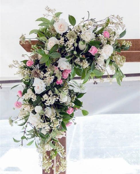 Spring Wedding Flowers Square Arch