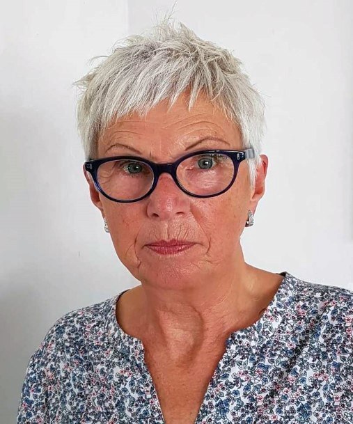 Spunky Grey Pixie Hairstyles For Women Over 60