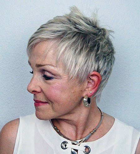 Spunky Textured Pixie Short Hairstyles For Women Over 60