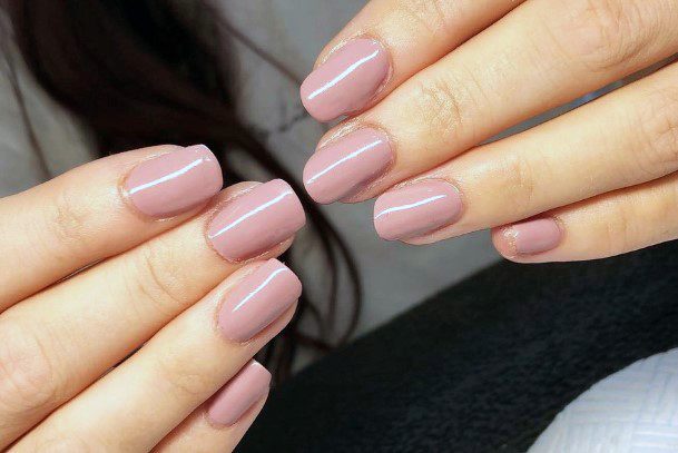 Square Ended Blush Pink Nails For Women