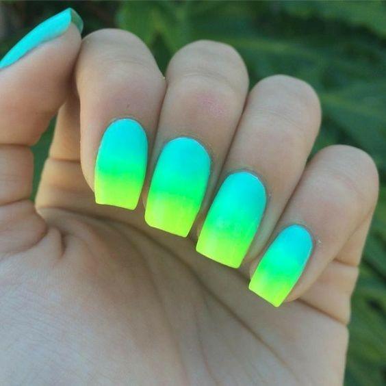 Square Ombre Nail Design Inspiration For Women