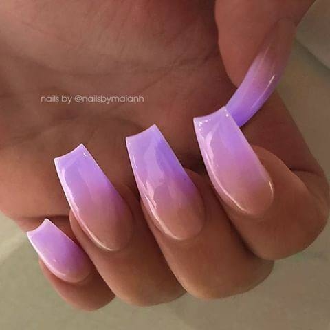 Square Ombre Nail For Ladies
