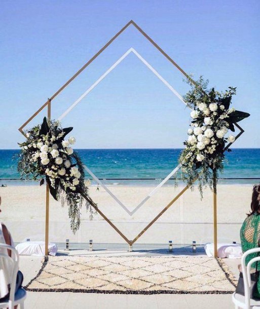 Square Platform May Wedding Flowers