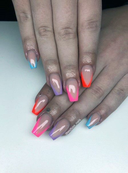 Squavol Colorful Tipped Nail Ideas For Women