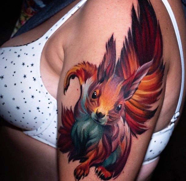 Squirrel Tattoo Design Inspiration For Women