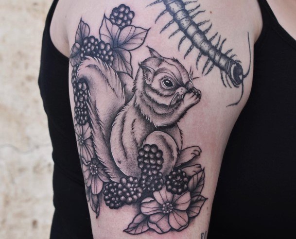 Squirrel Womens Tattoo Designs