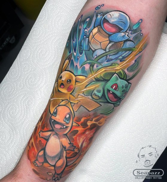 Top 100 Best Squirtle Tattoos For Women - Pokemon Design Ideas