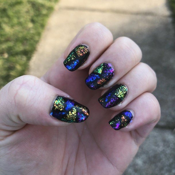 Stained Glass Nails Feminine Ideas